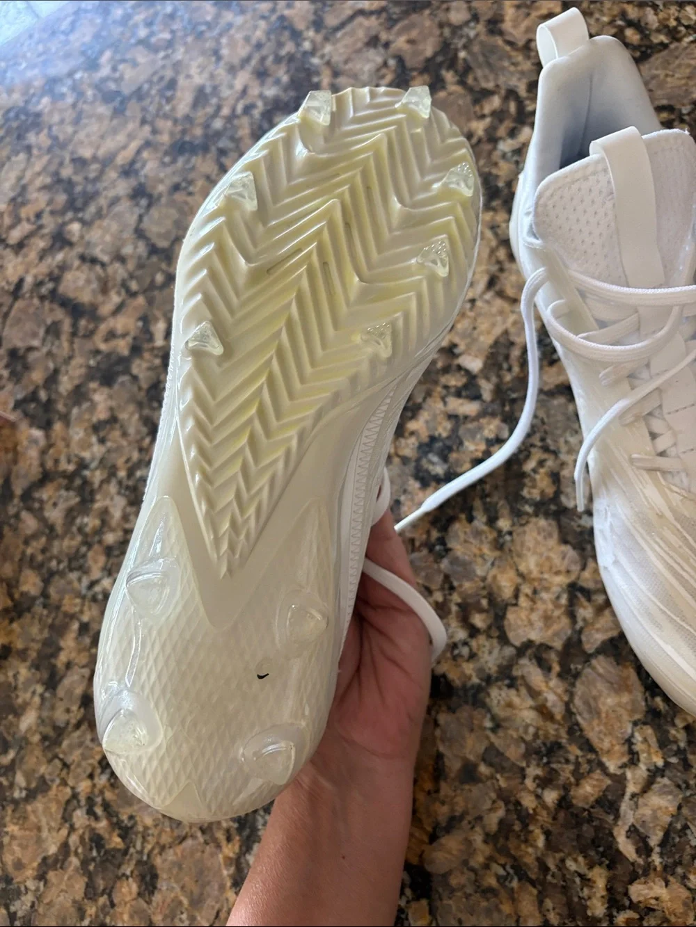 Adidas Adizero Electric Speed Football Cleats Triple White Mens 9.5 GX5413 NEW